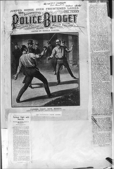 Immagine <p>Duello Marinetti-Hirsch, «The illustrated Police budget», 1909</p>